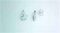 Earrings Woman in White Gold Topazio TOP AZZ ZIRC OV 2.70 B